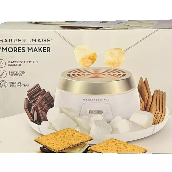 NEW Sharper Image Tabletop S'mores Maker w/ Serving Tray & Skewers - Picture 4 of 4